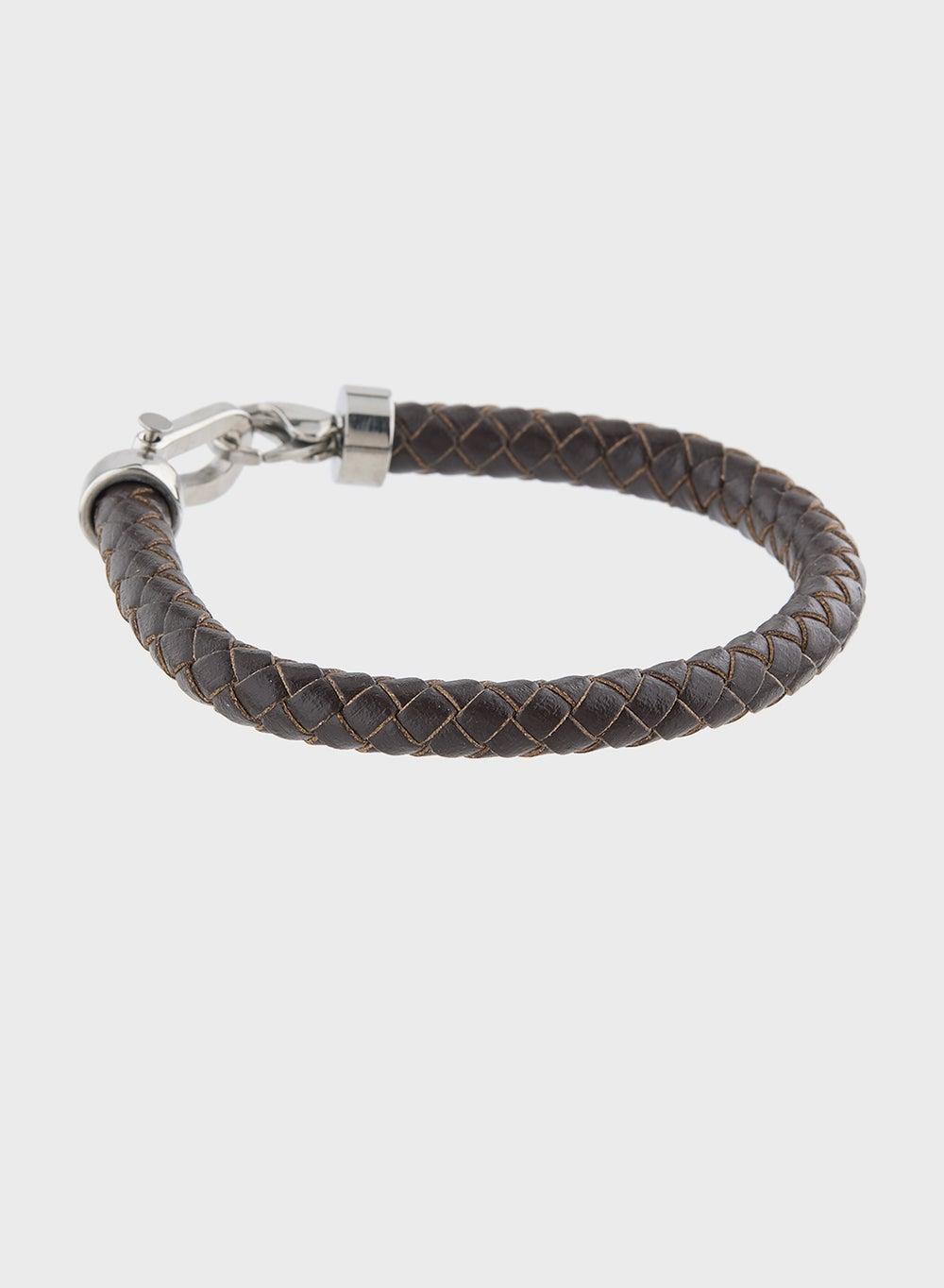 Robert Wood Slim Braided Men's Bracelet - Elegant Style - Image 1