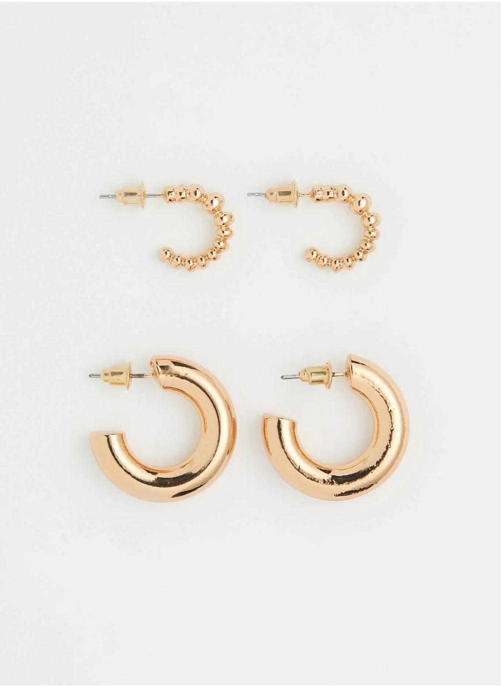 H&M Sleek Men's Hoop Earrings Duo - Image 1