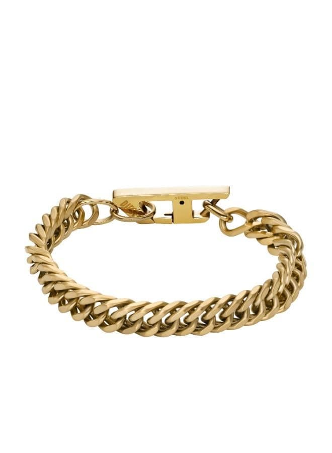 DIESEL Dx1511710 Matte Gold-Tone Men's Bracelet - Image 1