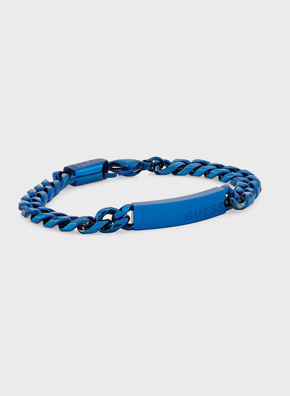 GUESS Juxb03004Jwblus Men’s Polished Logo Bracelet - Image 1