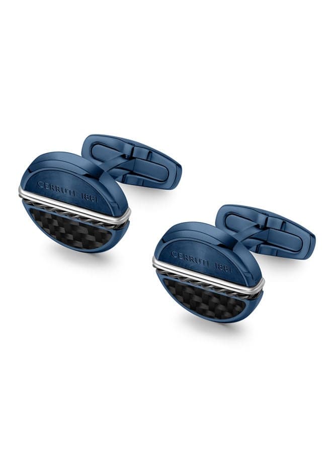 CERRUTI 1881 Silver Halves Cufflinks for Men - Image 1
