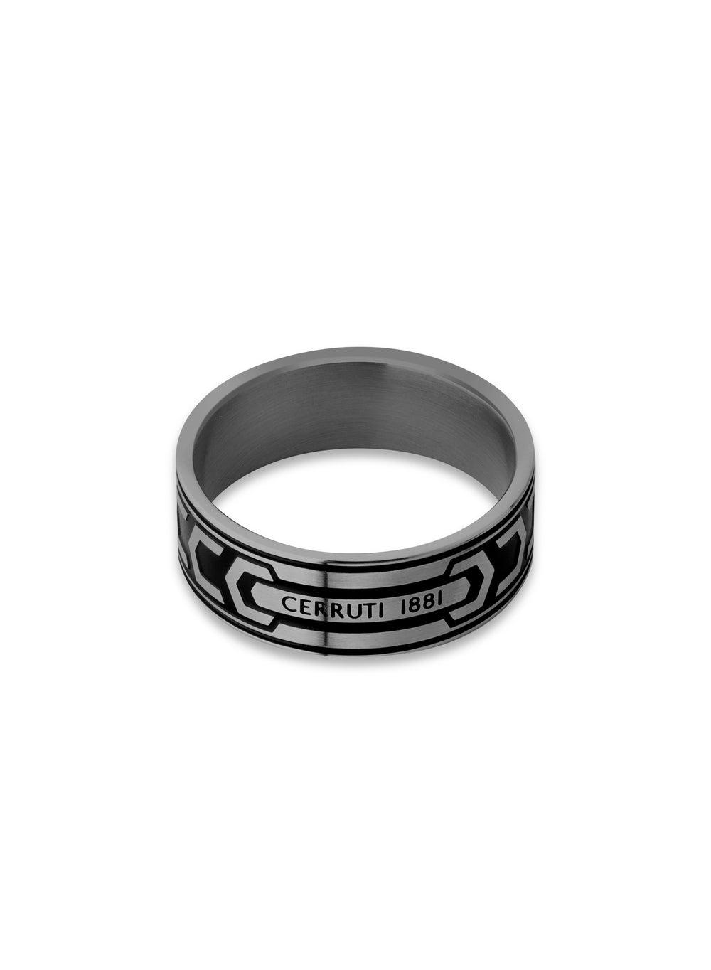 CERRUTI 1881 Bold Black 62 - Modern Men's Statement Ring - Image 1