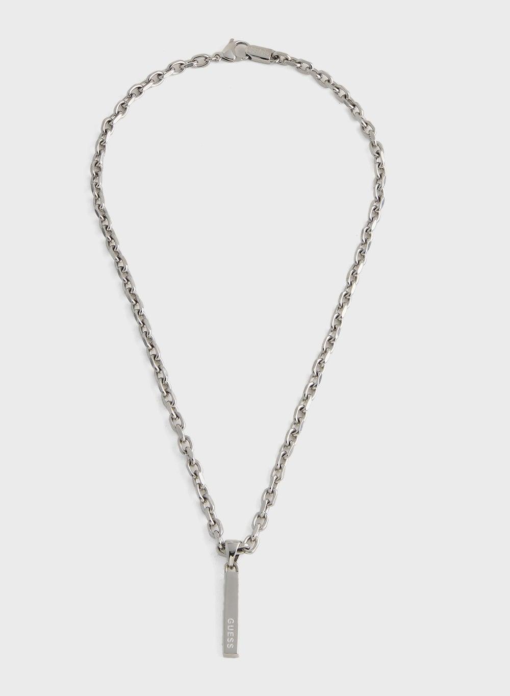 GUESS Juxn03001Jwstt/U Men's Stainless Steel Logo Necklace - Image 1
