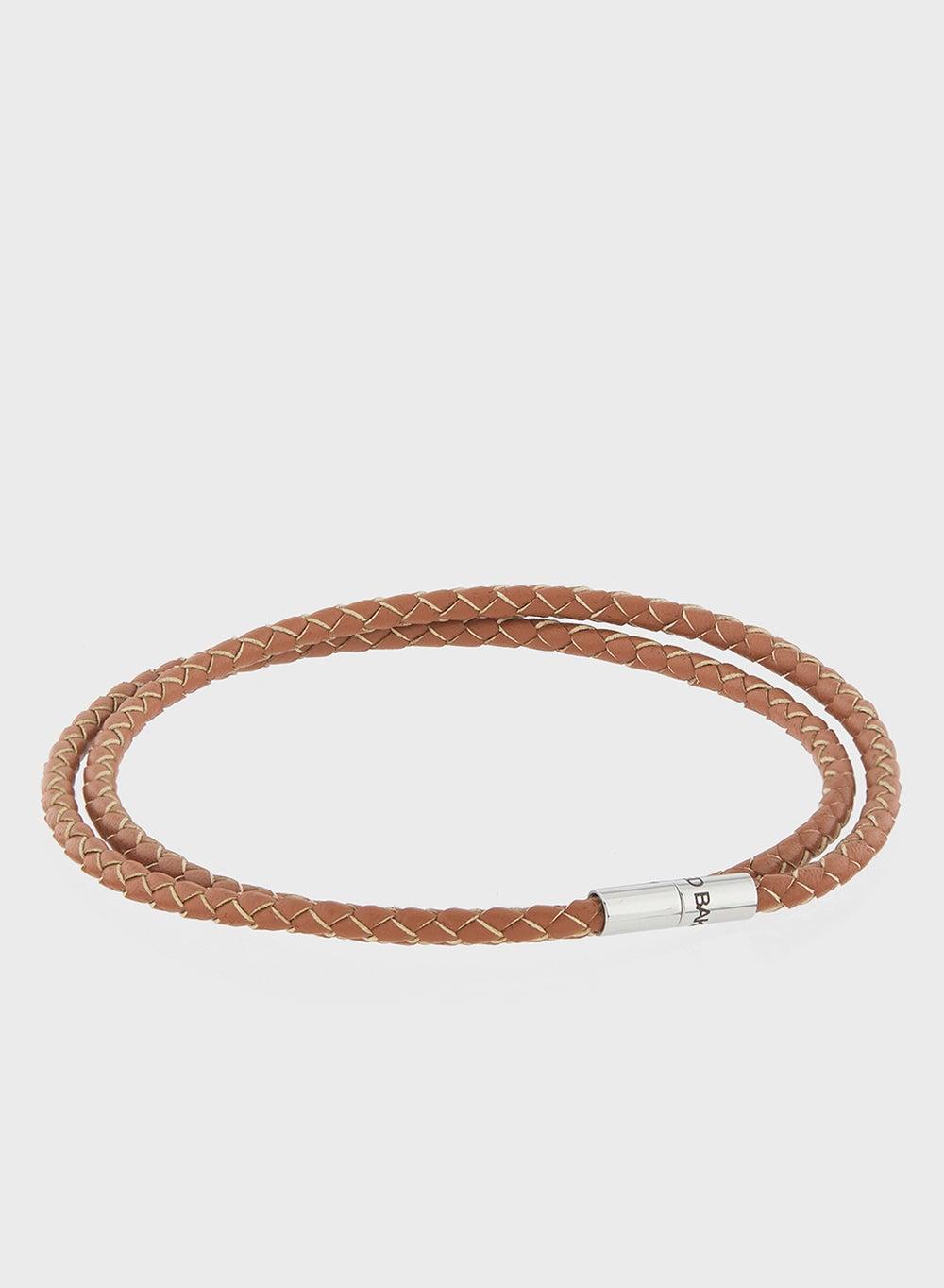 Ted Baker PPOUND Navy Woven Leather Bracelet for Men - Image 1