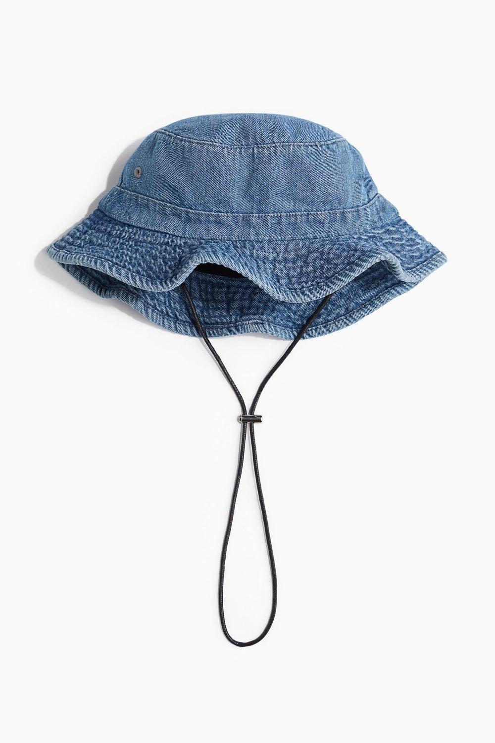 H&M Men's Cotton Twill Bucket Hat with Chin Strap - Image 1