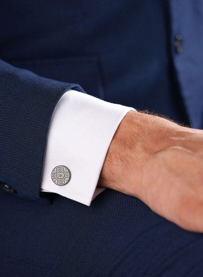 CERRUTI 1881 Steel Grey Elegance Cufflinks for Men - Image 1