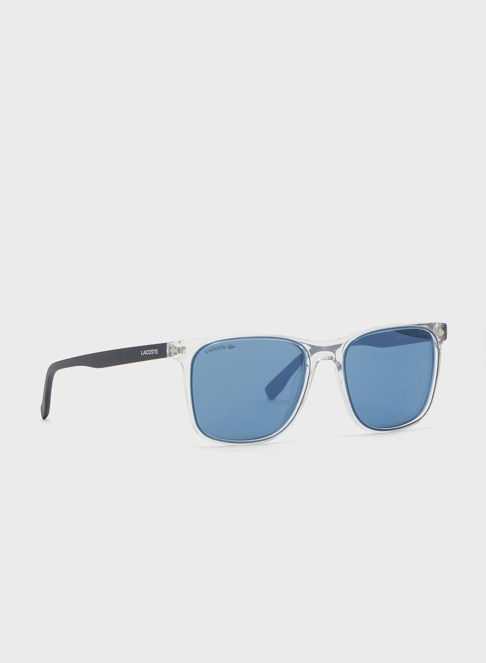 LACOSTE Navy Rectangle Men's Sunglasses - UV Protection - Image 1
