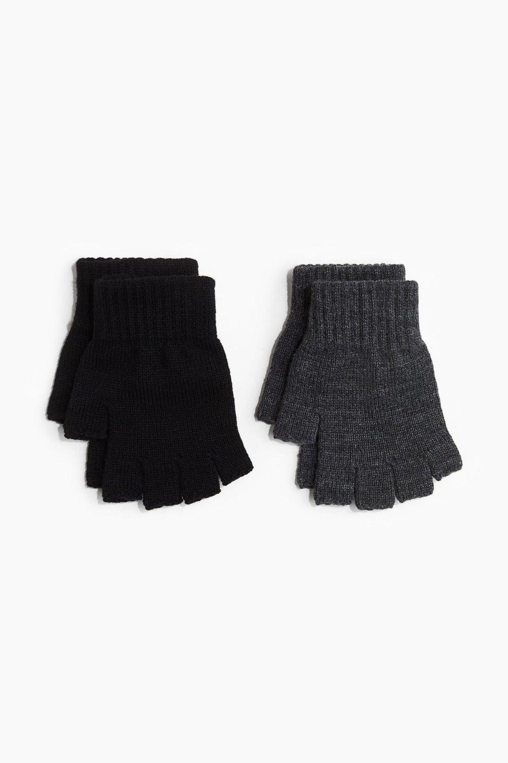 H&M Men's Elegant 2-Pack Fingerless Gloves - Image 1