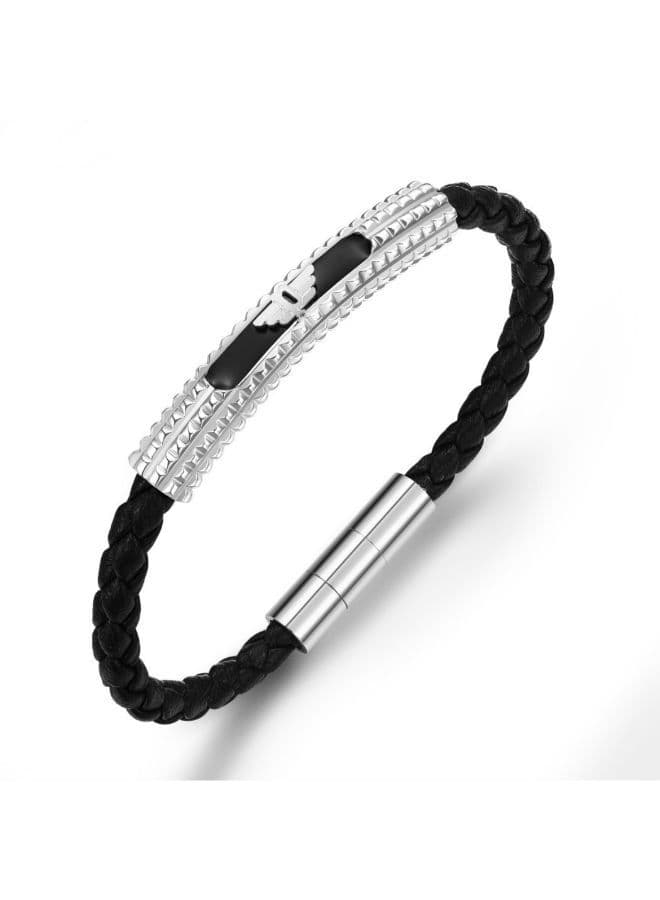 POLICE Urban Texture Silver Bracelet - Men's Elegance Redefined - Image 1