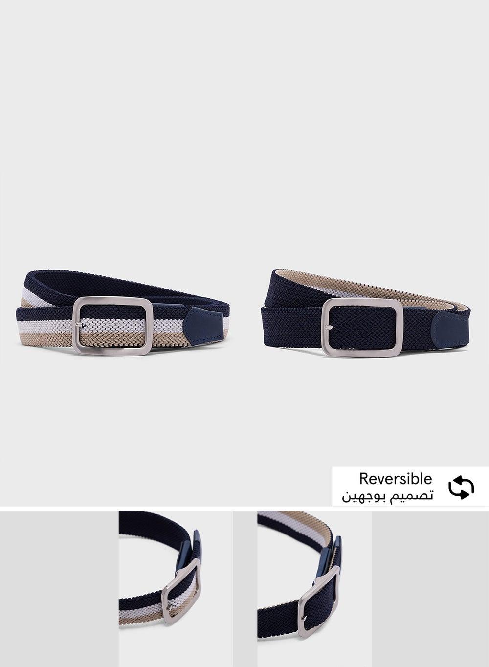 Seventy Five Casual Stripes Men's Webbing Belt - Image 1