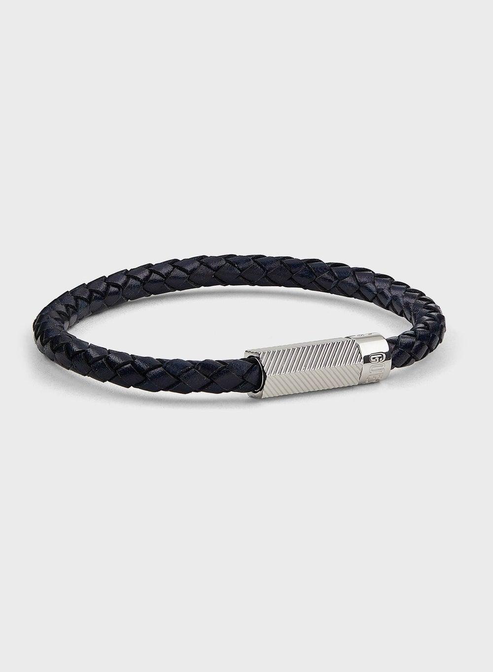 GUESS Leather Round Screw Jack Men's Bracelet - Image 1