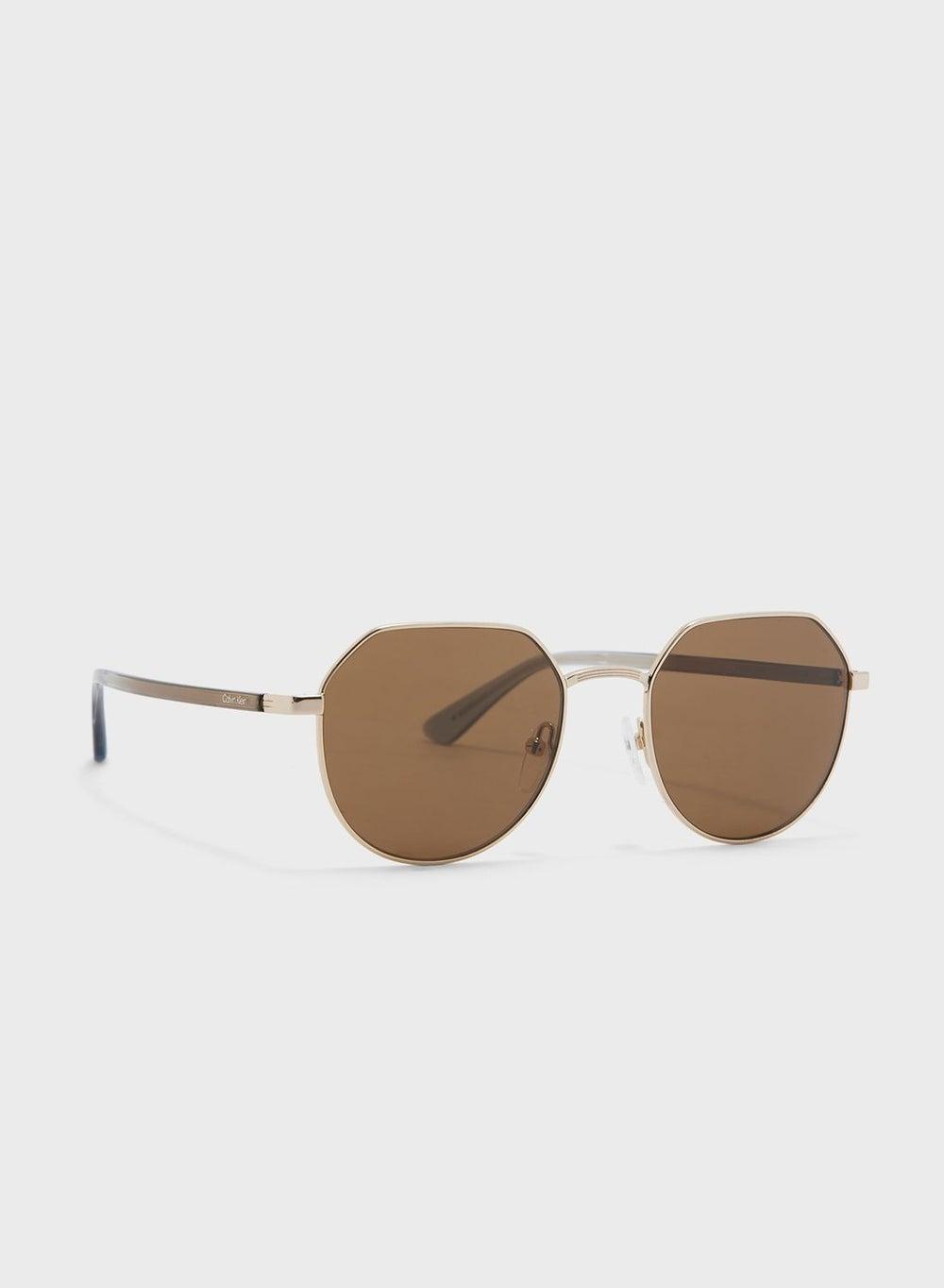 CALVIN KLEIN Elegant Pentagon-Shaped UV Protect Sunglasses - Image 1