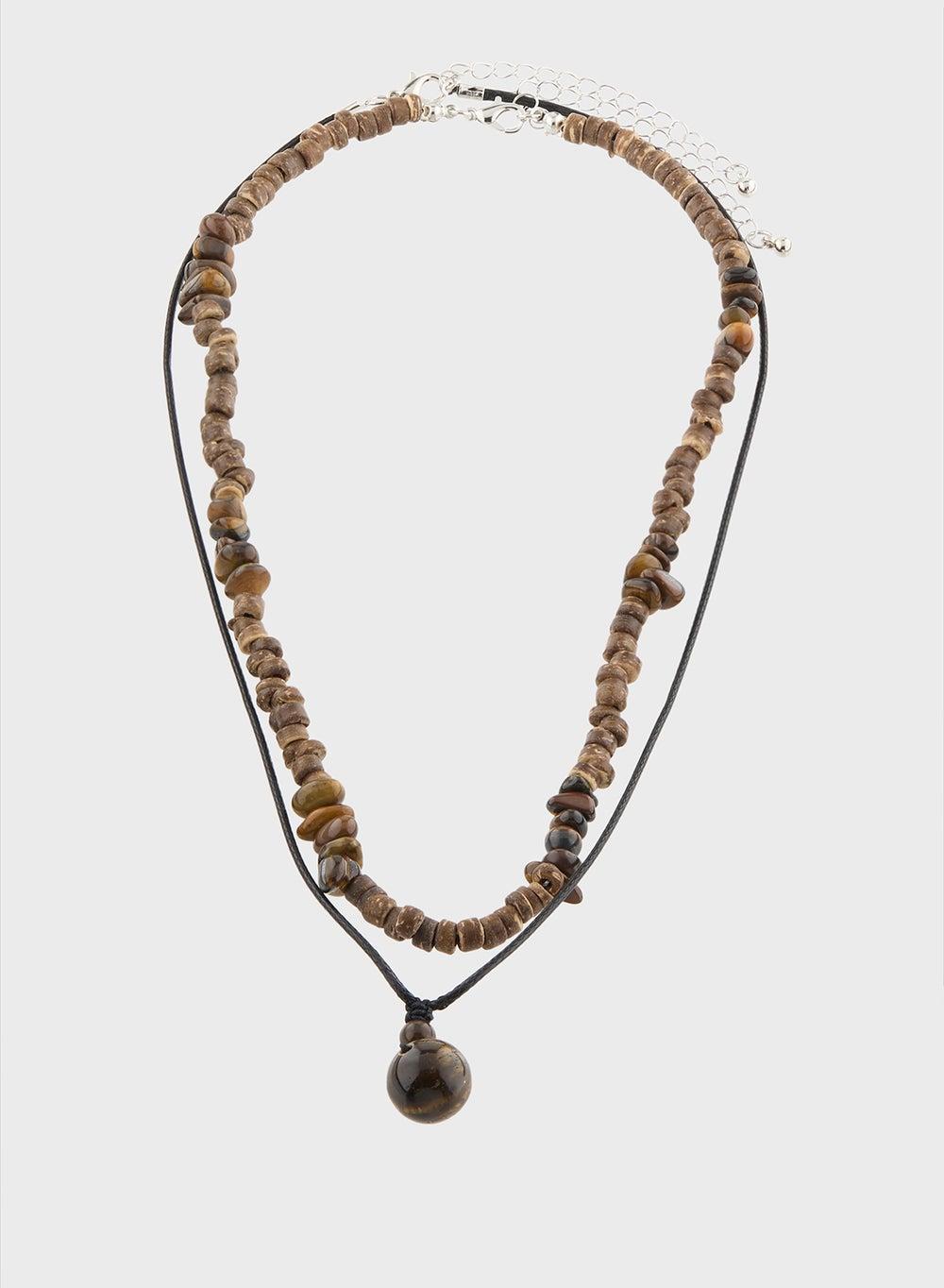 Seventy Five Beaded Elegance: Men's Statement Necklace - Image 1