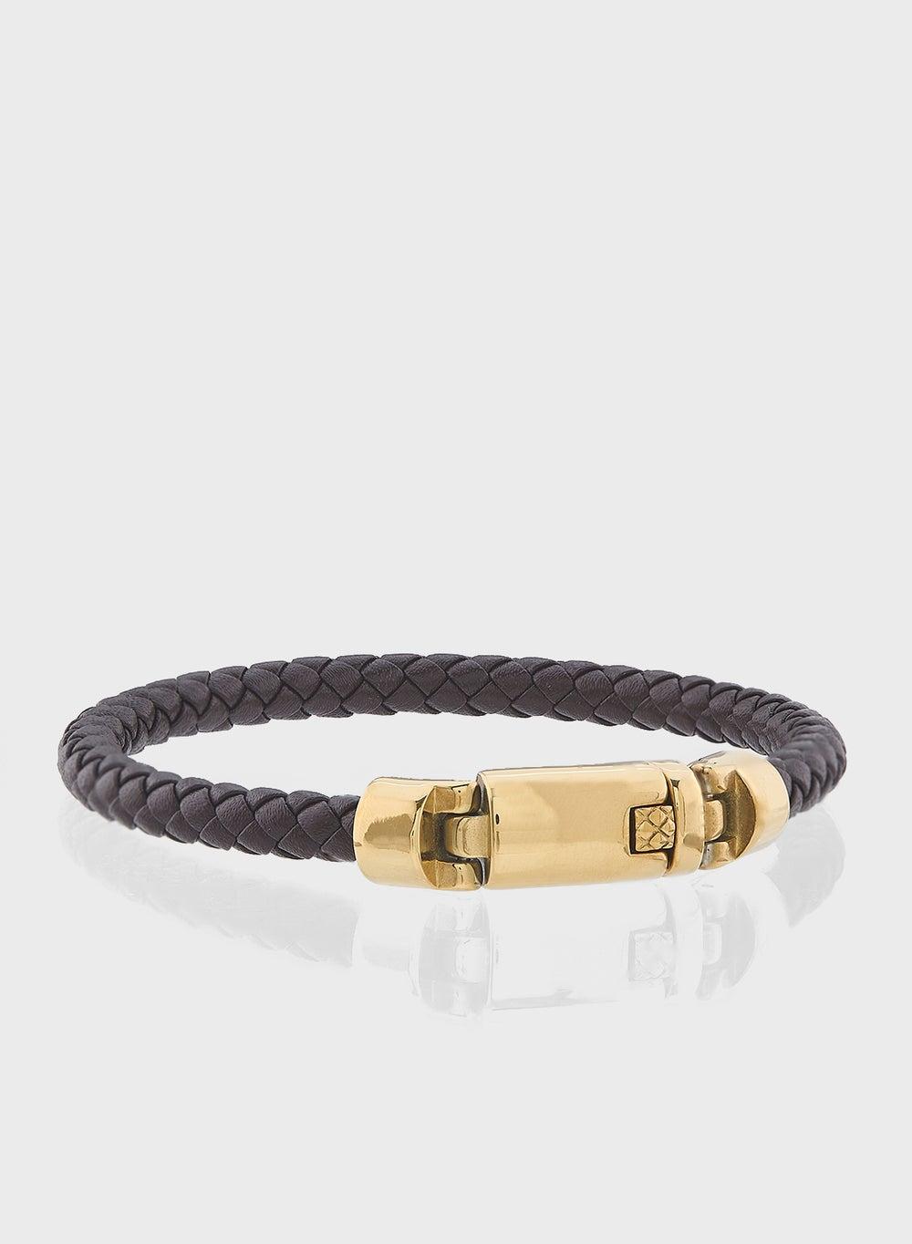 Robert Wood Slim Braided Men's Bracelet - Elegance Refined - Image 1