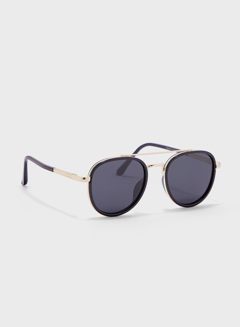 Robert Wood Aviator Sunglasses with Polarized Spring Arms - Image 1