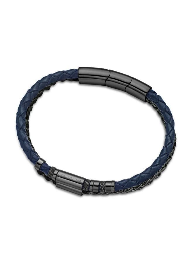 CERRUTI 1881 Alto Men's Double Layered Brown Leather Bracelet - Image 1