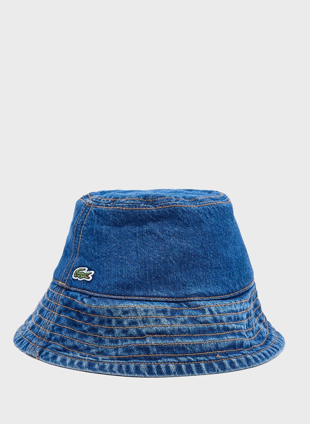LACOSTE Embroidered Cotton Twill Bucket Hat for Men - Image 1
