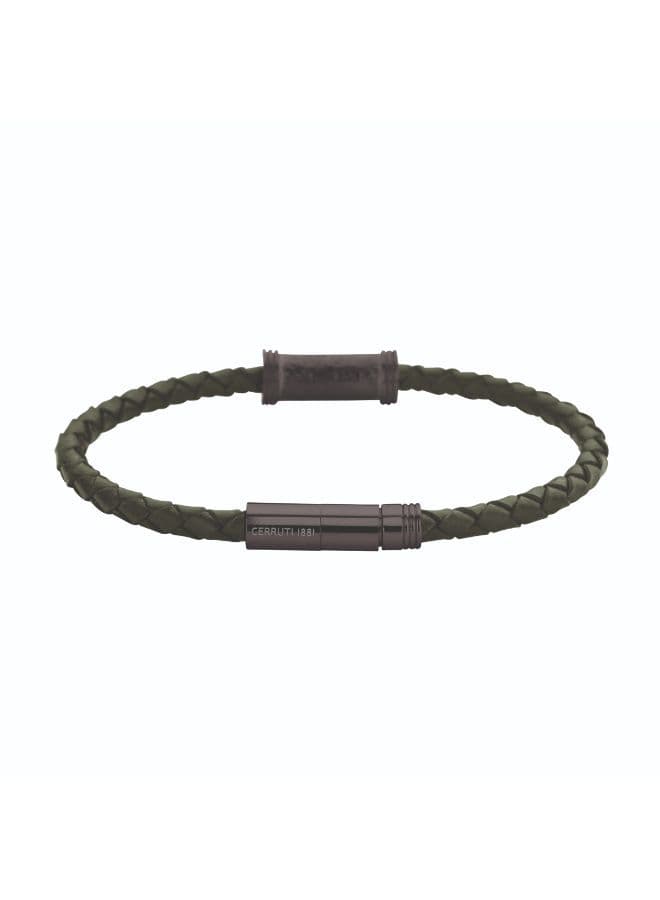 CERRUTI 1881 180 Elegant Olive Leather Gents Bracelet - Image 1