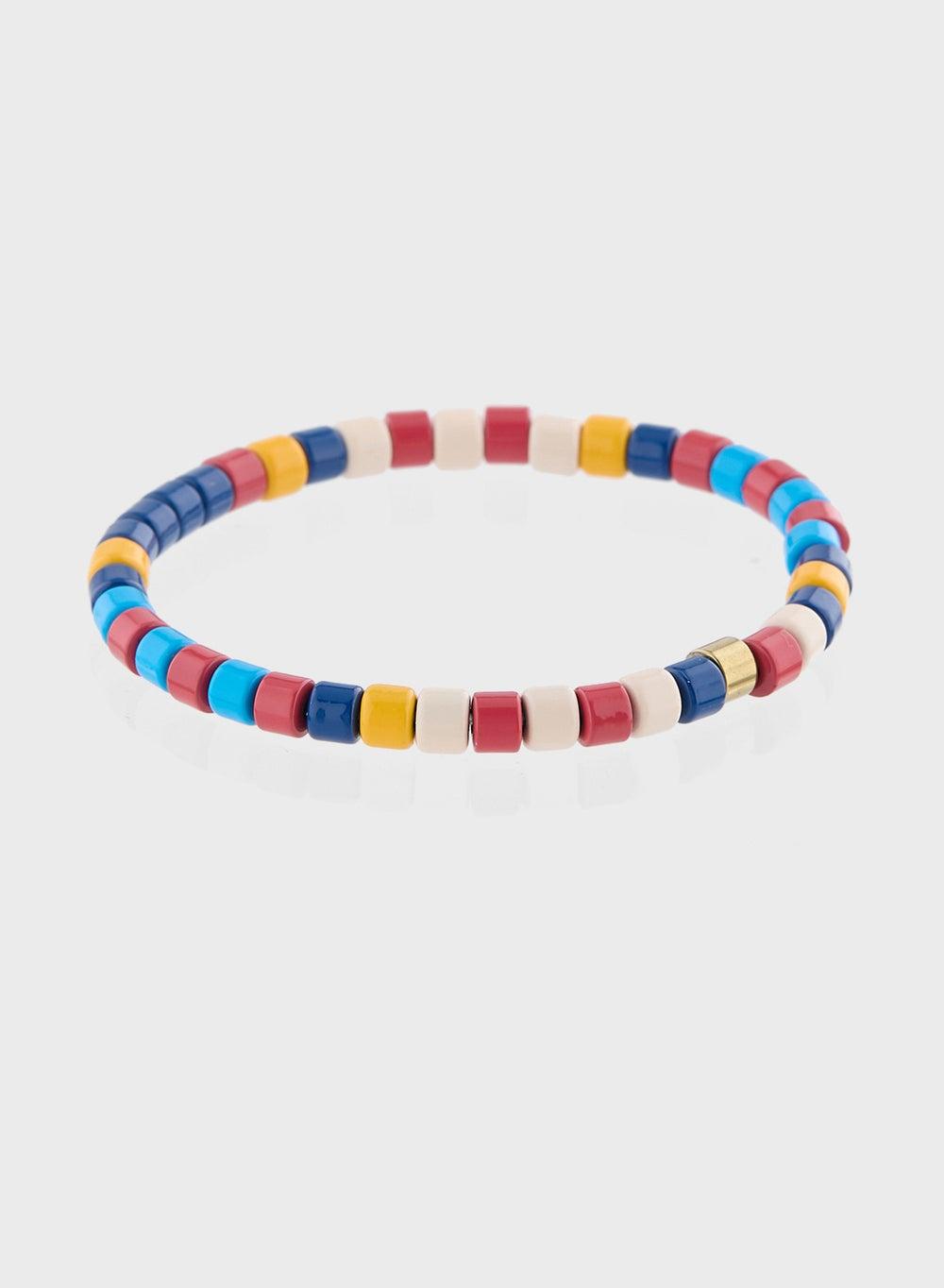 Seventy Five Men's Multicolor Beaded Bracelet - Stylish Accessory - Image 1