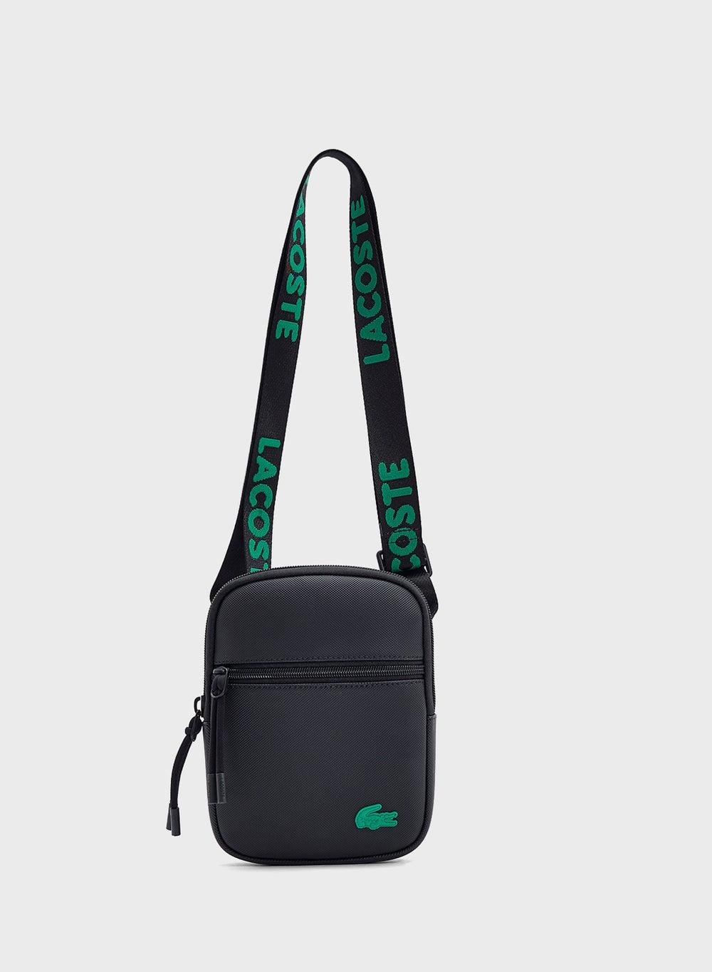 LACOSTE Sport-Inspired Logo Zip Crossbody Bag for Men - Image 1