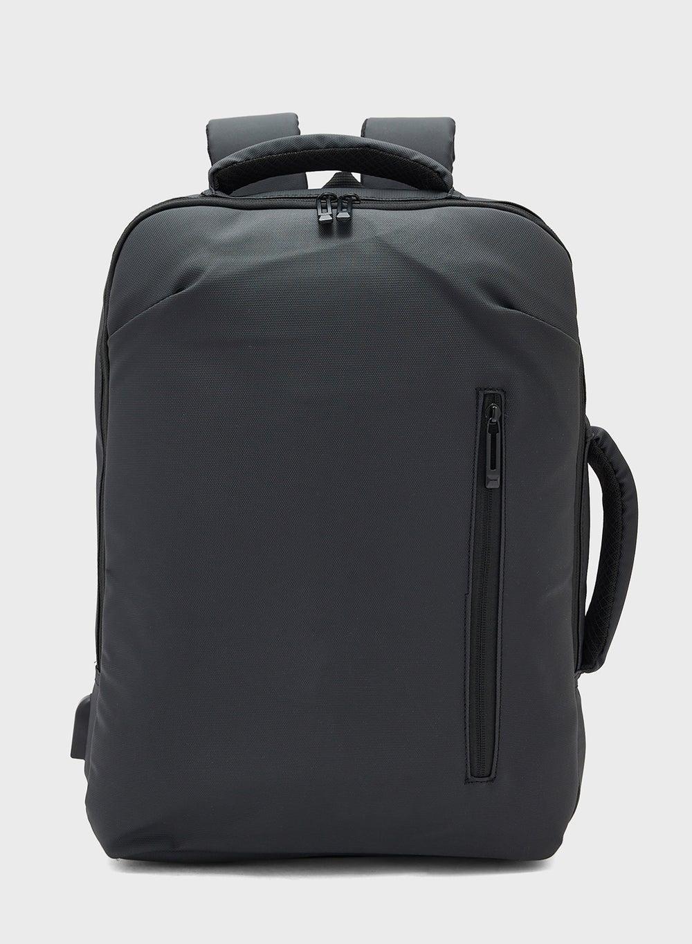 Robert Wood Men's Laptop Backpack with Integrated USB - Image 1