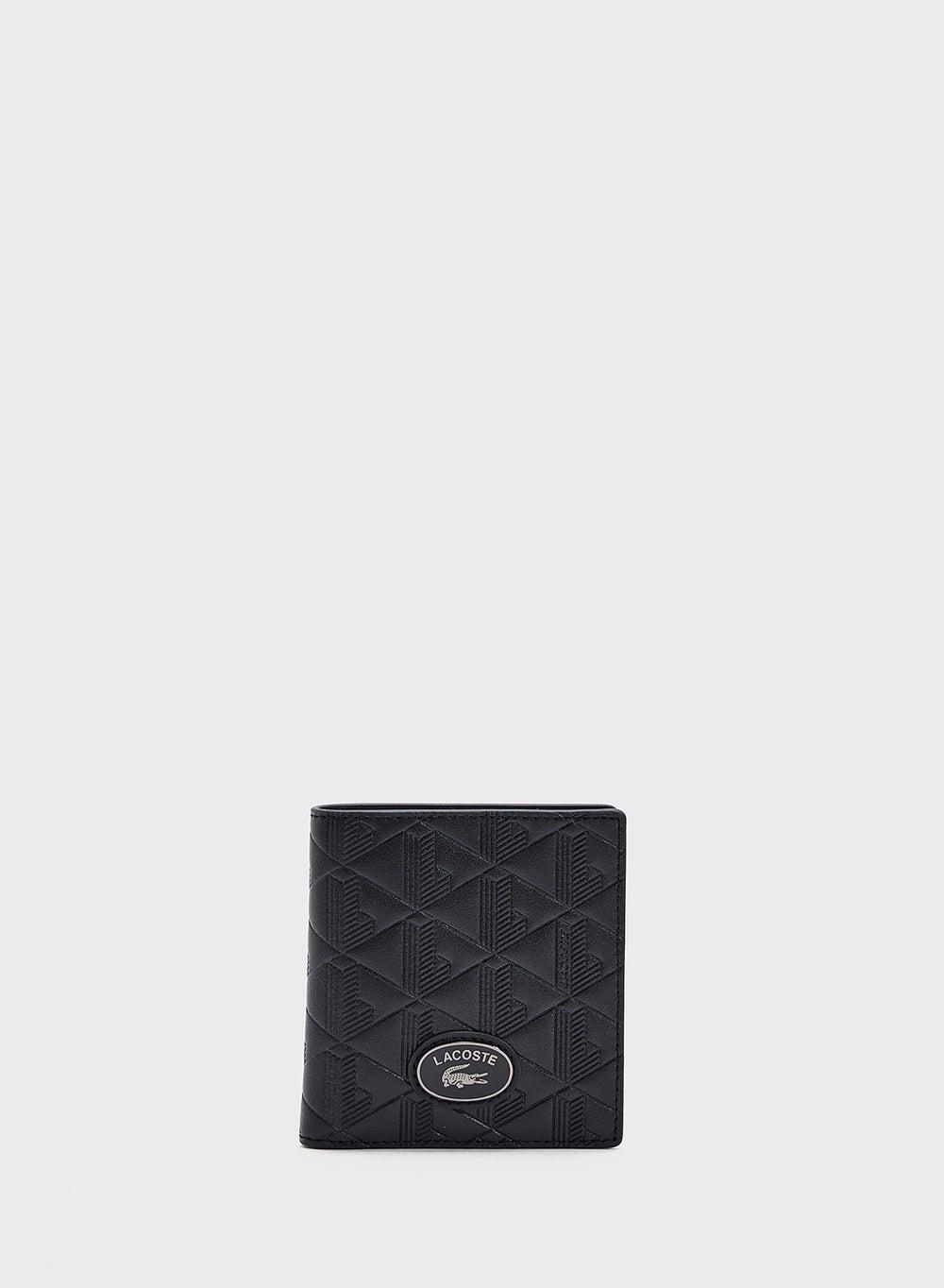 LACOSTE Monogram Textured Leather Billfold Wallet - Image 1