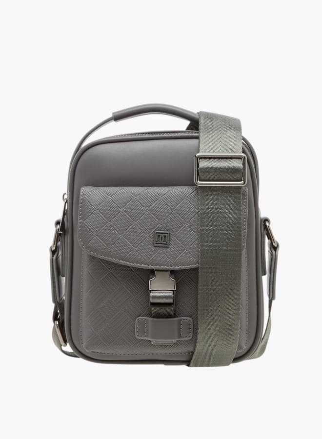 DUCHINI Textured Men's Crossbody Bag with Detachable Strap - Image 1