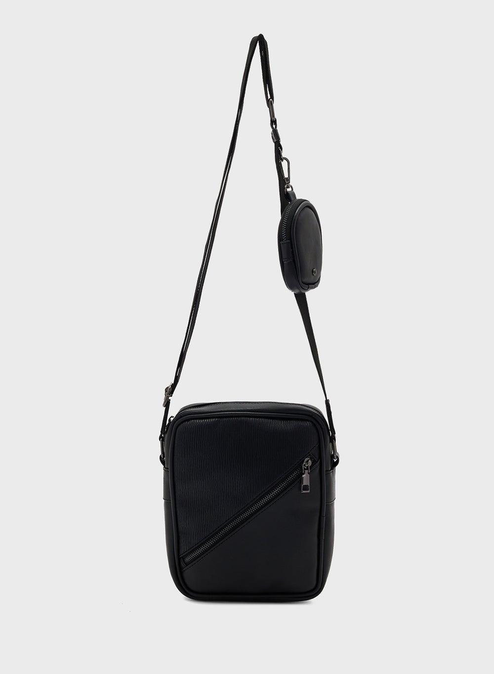 Robert Wood Sleek Crossbody Messenger with Mini Pouch - Image 1