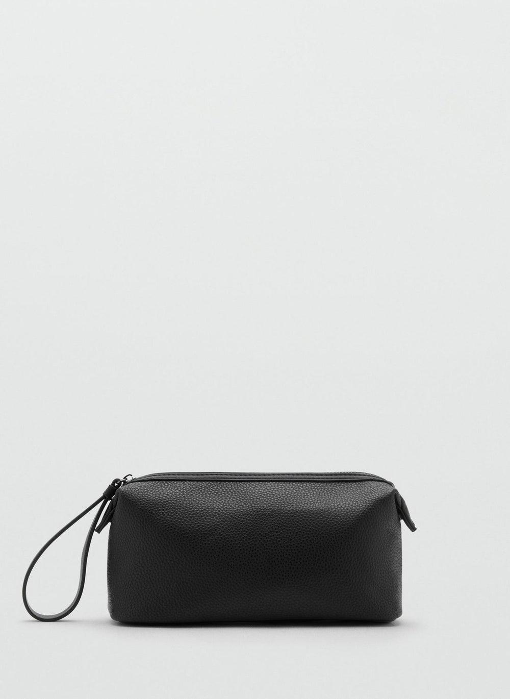 Mango Man Pebbled Contrast-Strap Cosmetic Bag - Image 1