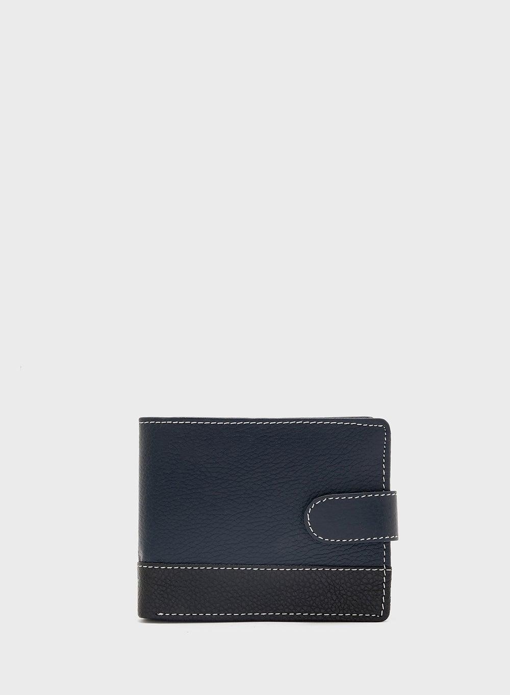 Robert Wood Genuine Leather Men’s Bi-Fold Casual Wallet - Image 1