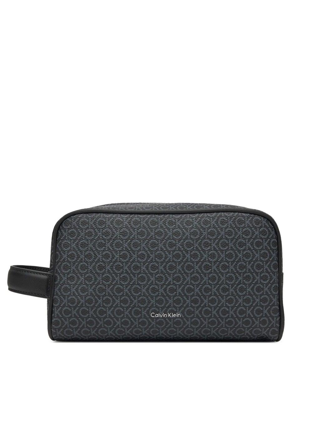 CALVIN KLEIN Sleek Men's Toiletry Bag with Logo Zip - Image 1