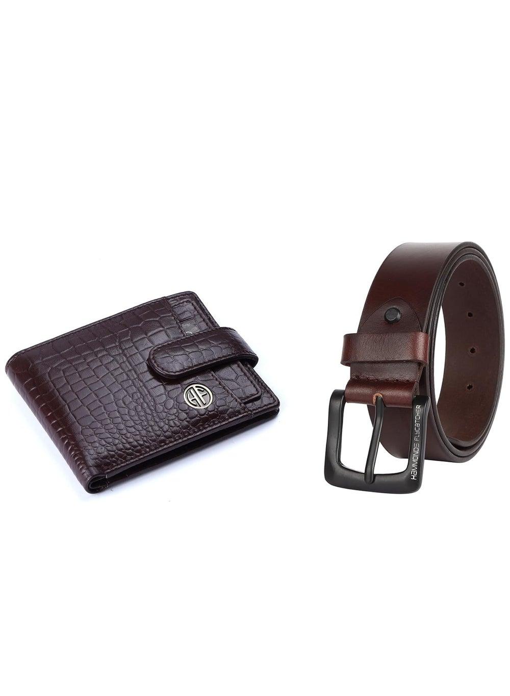 HAMMONDS FLYCATCHER NQ8S Men's Leather Wallet and Belt Set - Image 1