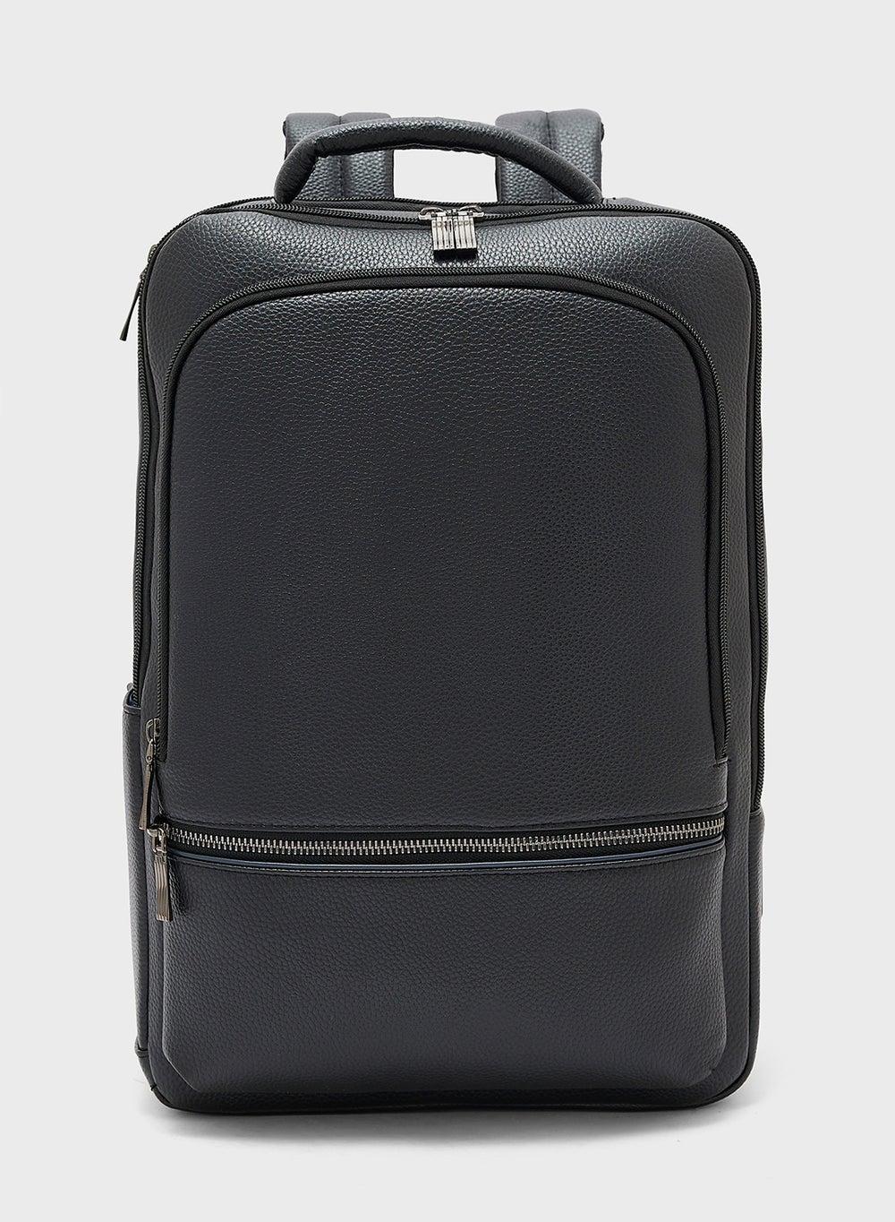 Robert Wood Premium Men’s Faux Leather Backpack - Image 1