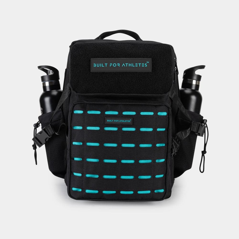 Athlete's Compact 25L Black & Aqua Gym Backpack - Image 1