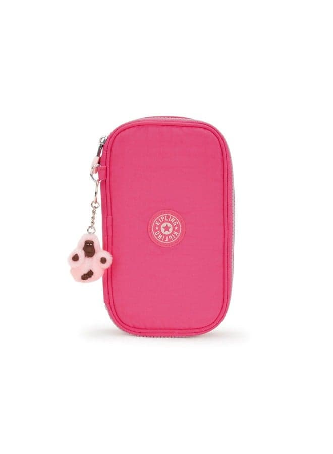 Kipling 50 Pens C Medium Pencase - Happy Pink Delight - Image 1