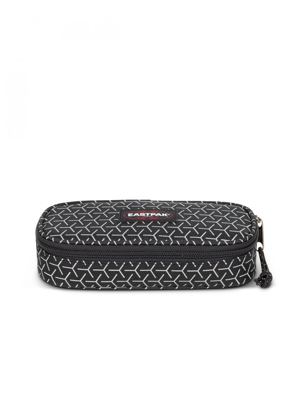 EASTPAK Oval Single Hard Pencil Case - Chic Refleks Metal Black - Image 1