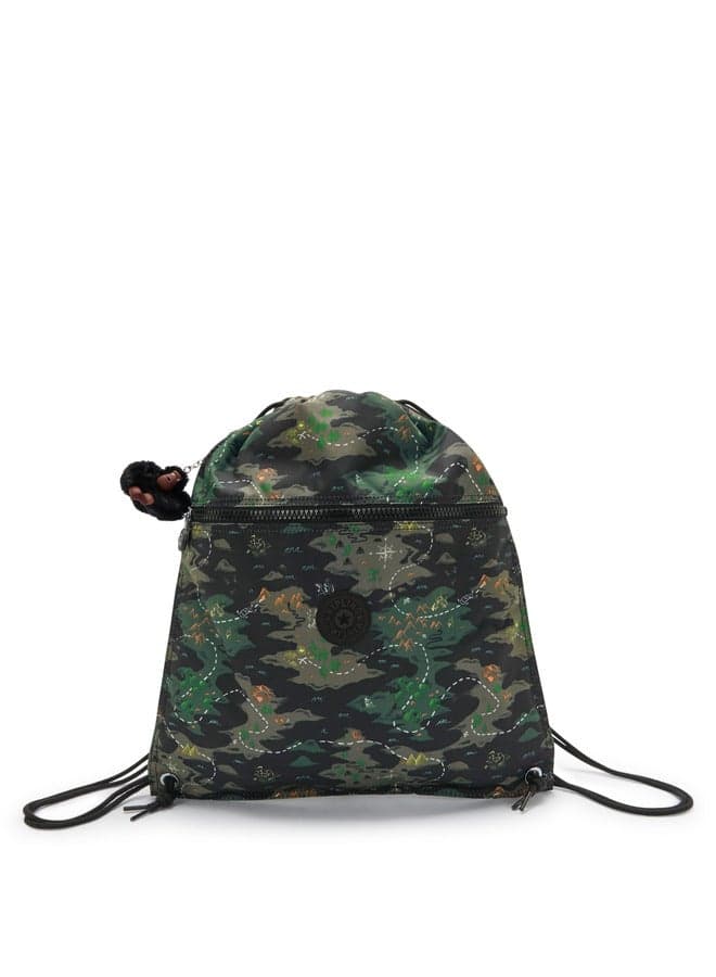 Kipling Supertaboo Camo Treasure - Medium Drawstring Backpack - Image 1