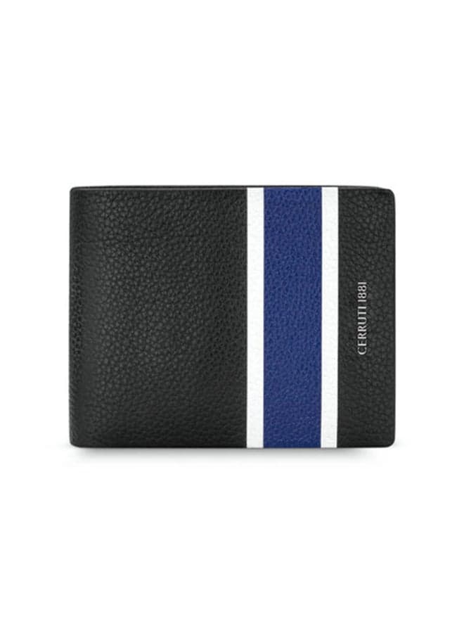 CERRUTI 1881 Essential Men's Black/Blue Leather Wallet - Image 1