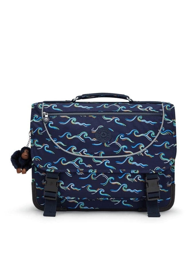 Kipling Preppy Ocean Print Backpack for School Fun - Image 1
