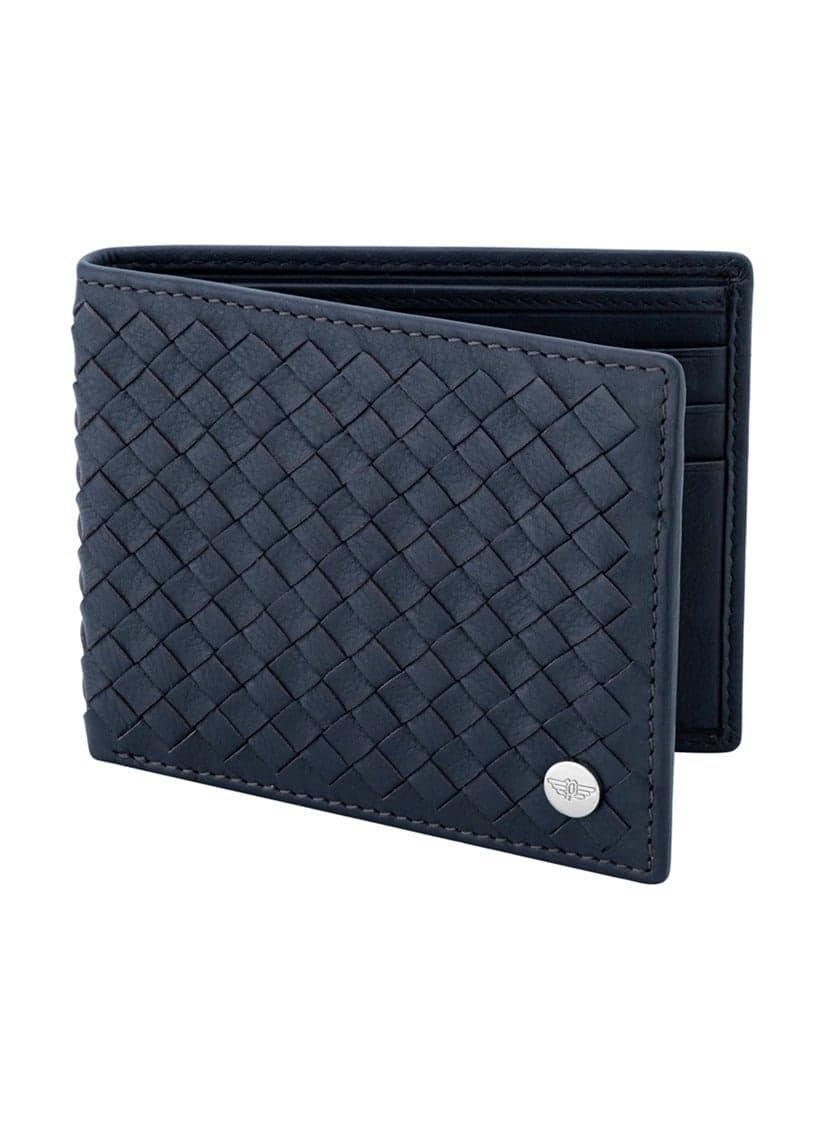 POLICE Weaved Logo Luxury Leather Wallet for Men - Image 1