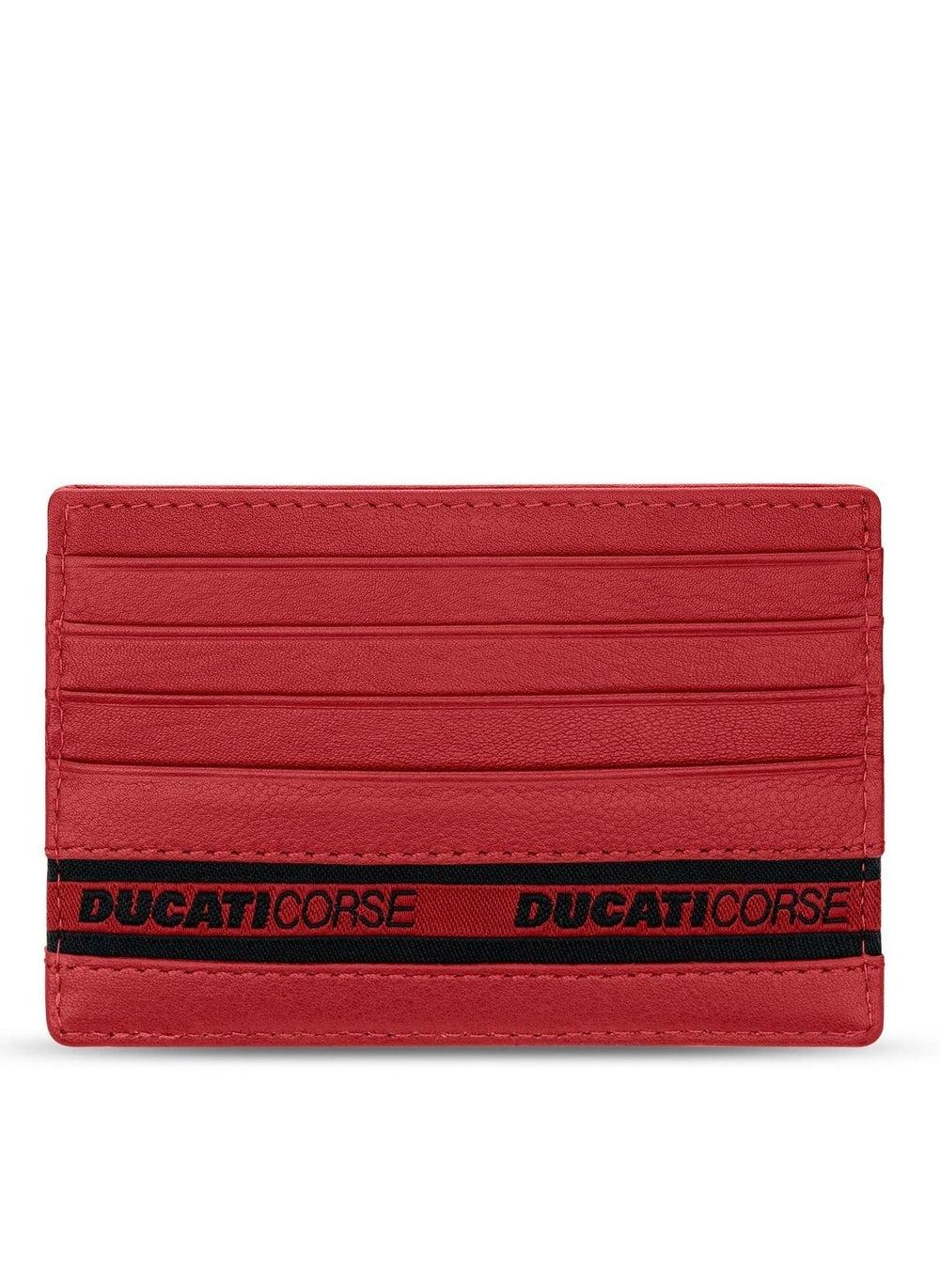 Ducati Corse Nastro Black Luxury Leather Card Holder DTLGD2201101 - Image 1