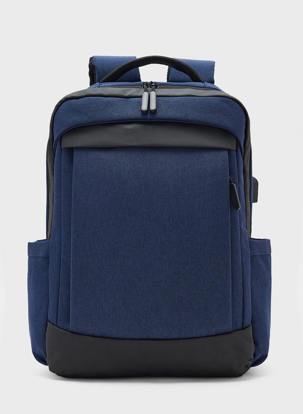Robert Wood Men's Essential Tech Backpack with USB Port - Image 1