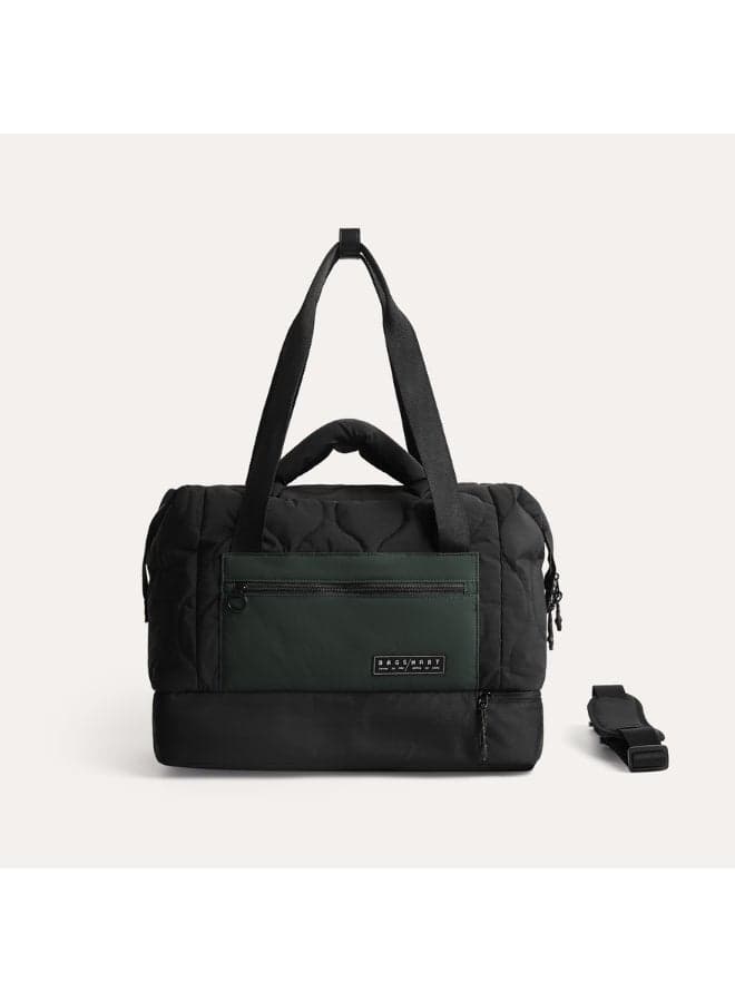 BAGSMART Walker 34L Black Duffle – Laptop & Shoe Storage - Image 1