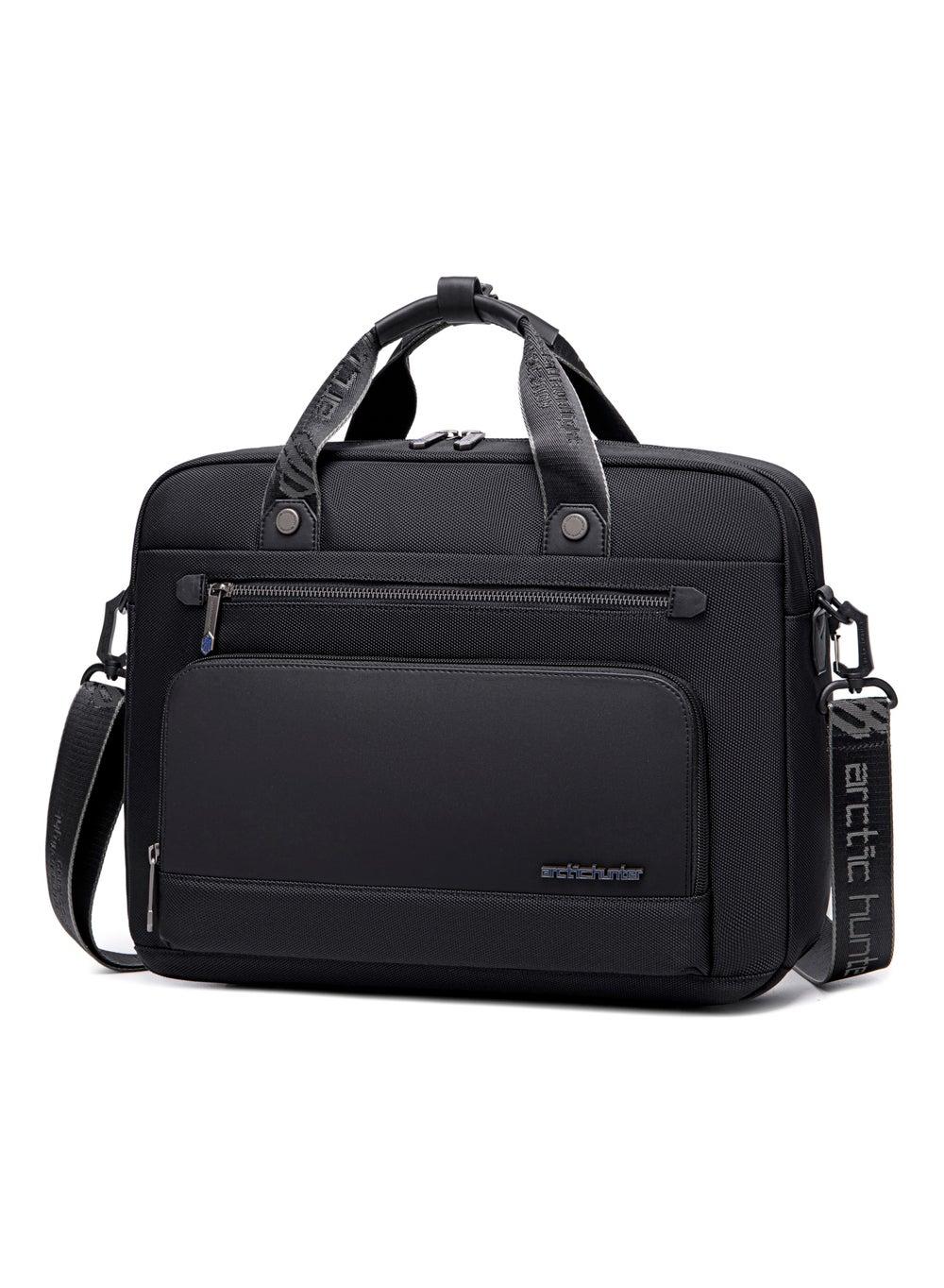 ARCTIC HUNTER Black Water Resistant Anti-Theft Laptop Messenger Bag GW00017 - Image 1