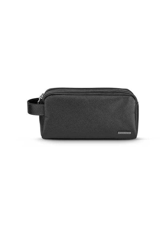 POLICE Edifice Black Leather Unisex Utility Pouch PELUU2203004 - Image 1