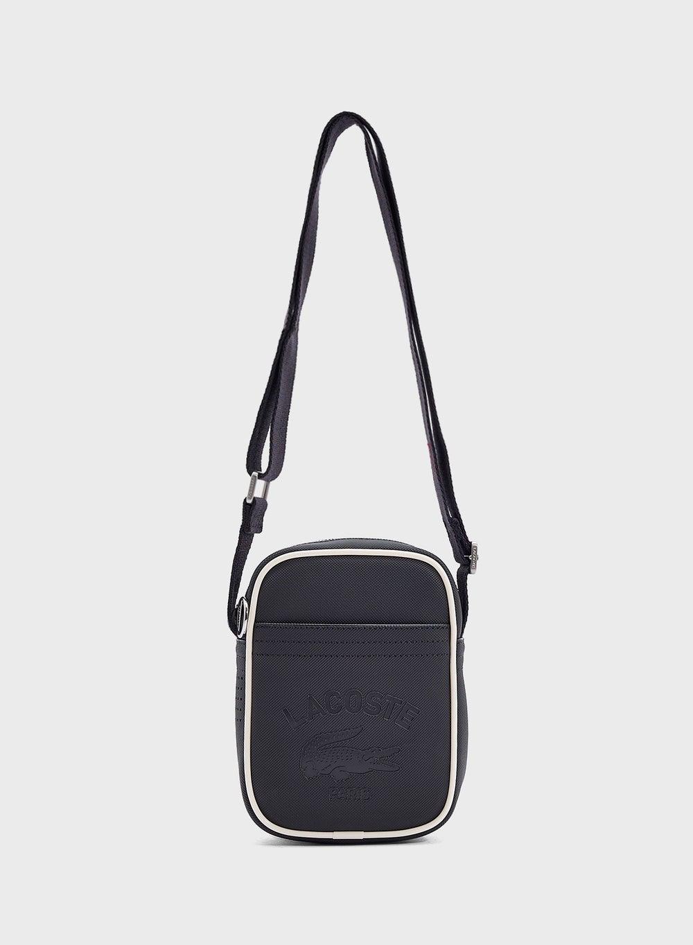 LACOSTE Archive-Inspired Logo Zip Crossbody Satchel - Image 1