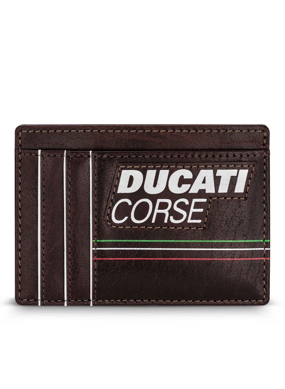 Ducati Corse 77 Stile: Brown Leather Card Holder DTLGD2200602 - Image 1