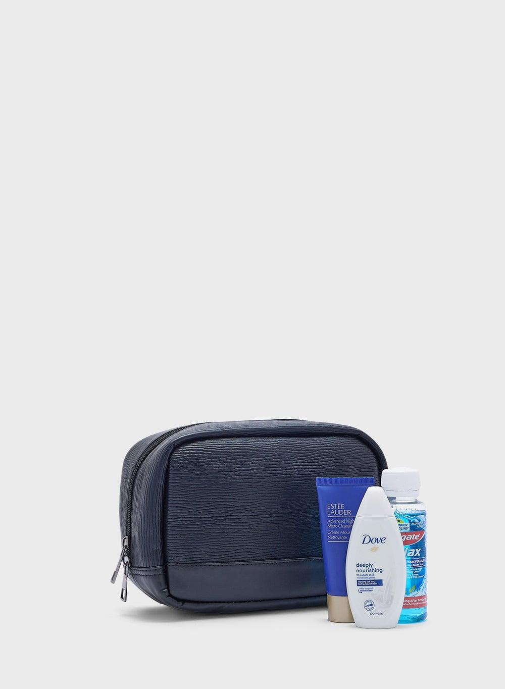Robert Wood Textured Men's Wash Bag: Elegance on the Go - Image 1