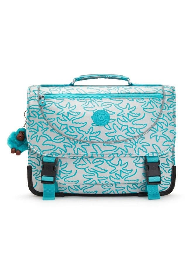 Kipling Preppy Metallic Palm Backpack: Stylish School Essential - Image 1