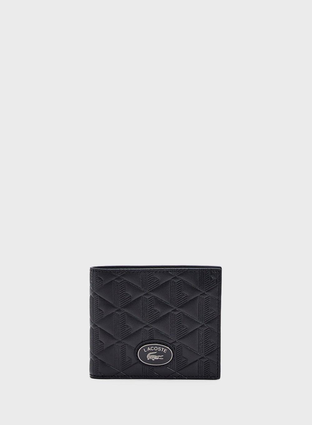 LACOSTE Monogram Elegance RFID Leather Wallet - Image 1